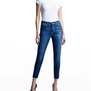 L'Agence Anchor Blue El Matador Raw Hem Skinny Jeans 30 NWOT